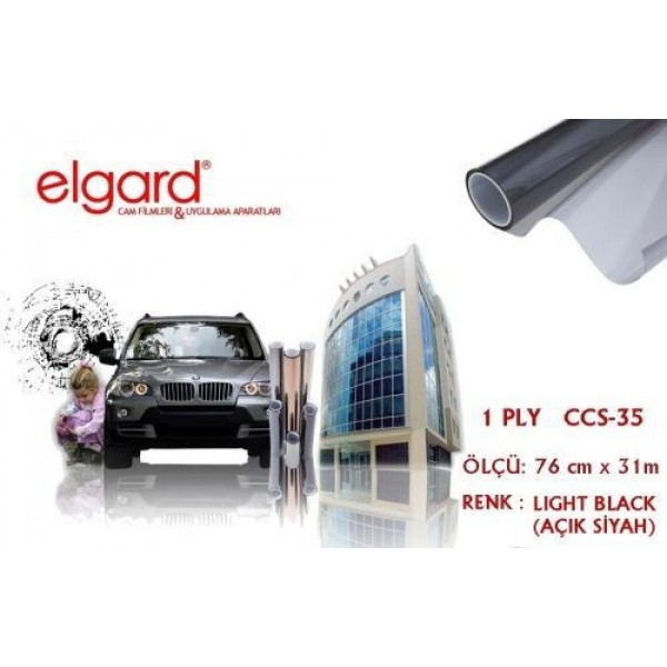 Elgard CCS-35 76cm x 31m Açık Siyah Çizilmez Cam Filmi
