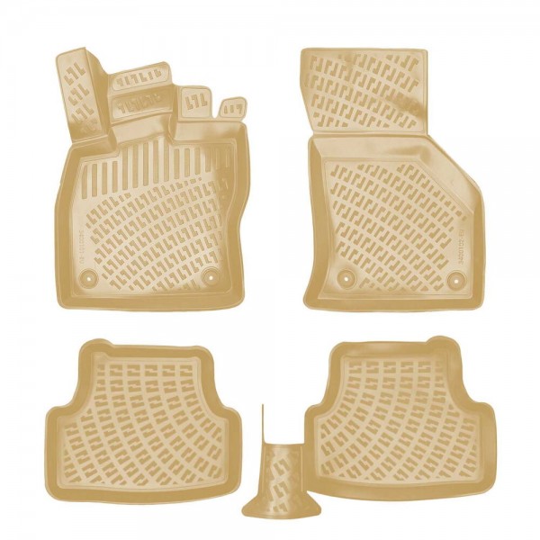 Skoda Karoq 2017 Sonrası Havuzlu Paspas Bej