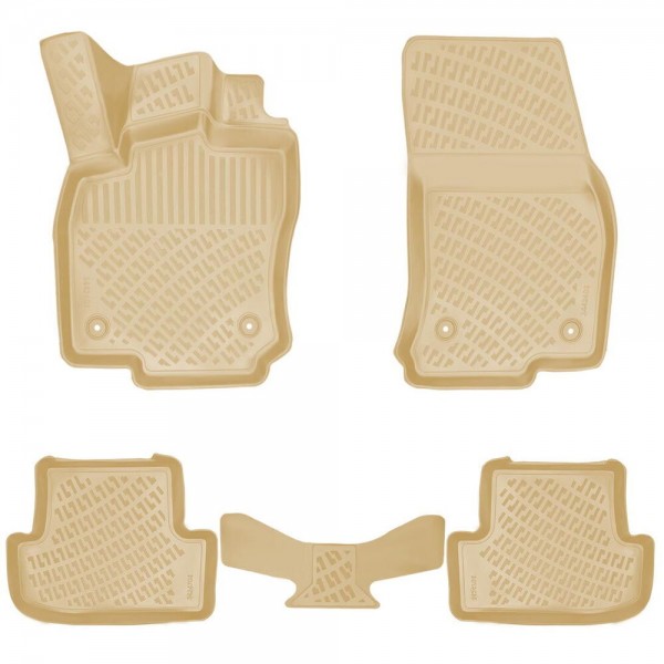 Volkswagen T-Roc 2017 Sonrası Havuzlu Paspas Bej